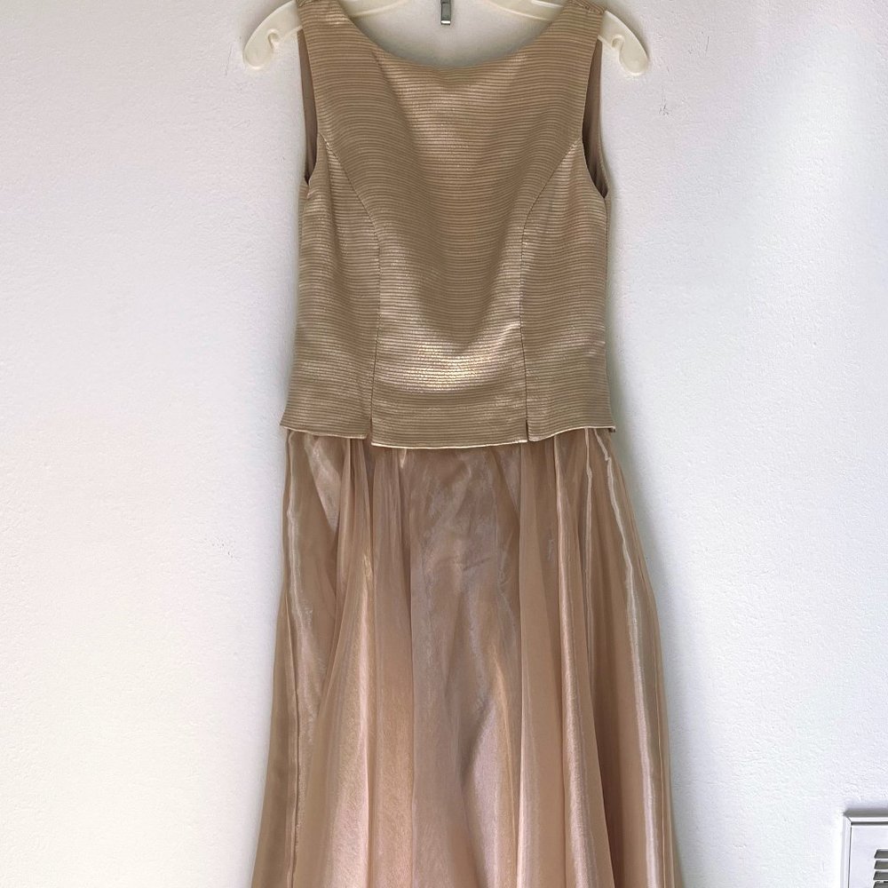 Gold evening gown